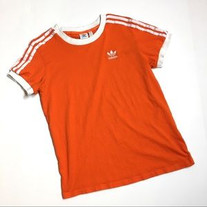 Adidas Short Sleeve T-shirt Orange Small